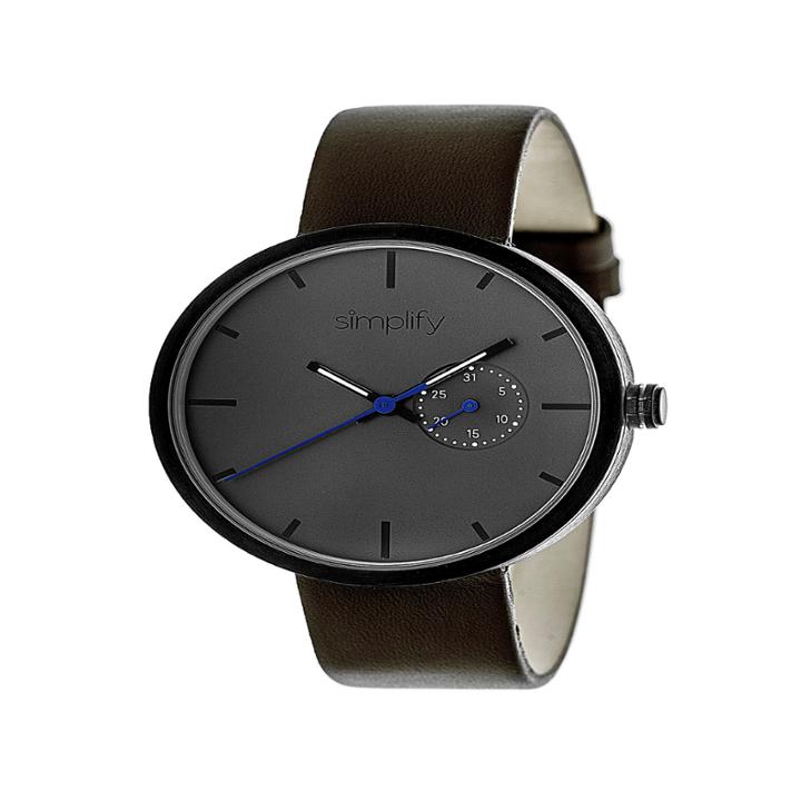 Simplify Unisex Brown Strap Watch-sim3906