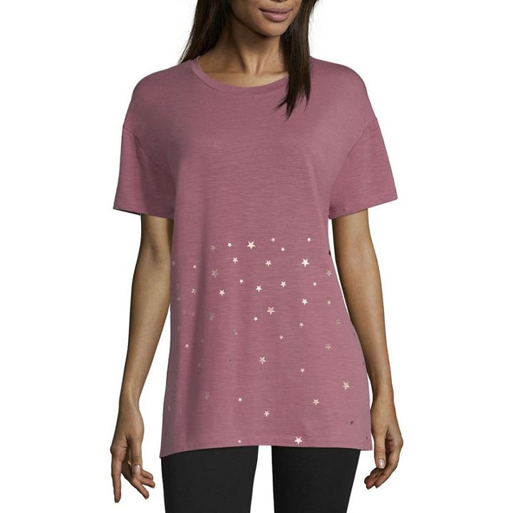 Xersion Short Sleeve Crew Neck Star T-shirt-womens