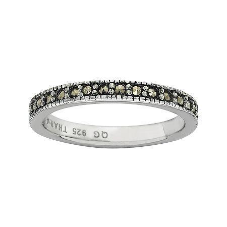 Personally Stackable Marcasite Sterling Silver Stackable Infinite Ring