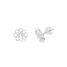 Itsy Bitsy&trade; Sterling Silver Crystal Flower Earrings