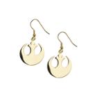 Star Wars Gold Ion-plated Stainless Steel Rebel Alliance Symbol Earrings