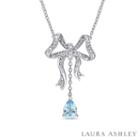 Laura Ashley Blue Blue Topaz Pear Sterling Silver Pendant
