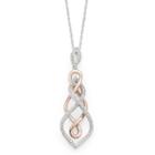 Infinite Promise Womens 1/4 Ct. T.w. Genuine White Diamond Round Pendant Necklace