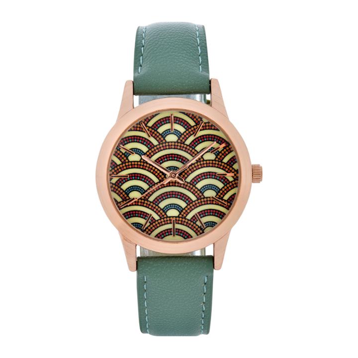 Mixit Womens Green Strap Watch-wac5297jc