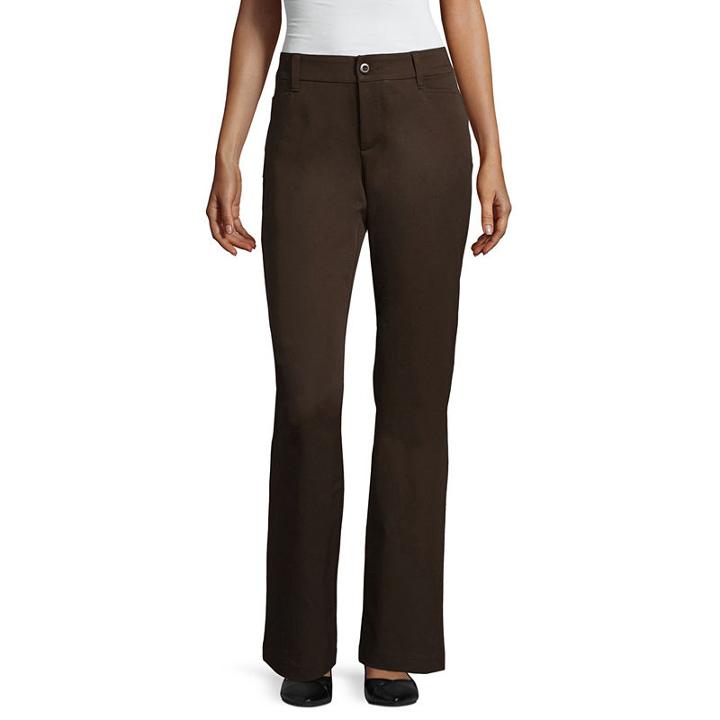 St. John's Bay Bi-stretch Straight Bootcut Pants - Tall Inseam 34