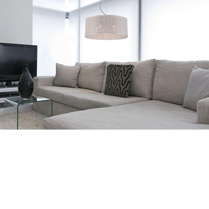 Decor Therapy 6 Light Crystal Drum Pendant