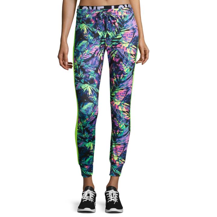Tropical Print Performance Jogger Pants