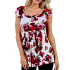 24/7 Comfort Apparel Rose Arbor Tunic Top