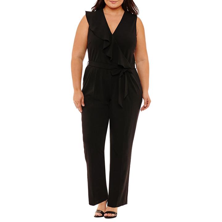 Spense Sleeveless Belted Jumper-plus