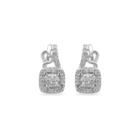 Hallmark Diamonds Sterling Silver 1/7cttw Diamond Earrings