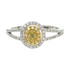 Womens 3/8 Ct. T.w. Genuine Diamond Yellow Engagement Ring
