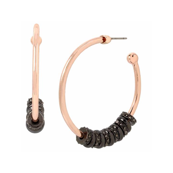 Worthington Rose Hem Hoop Earrings