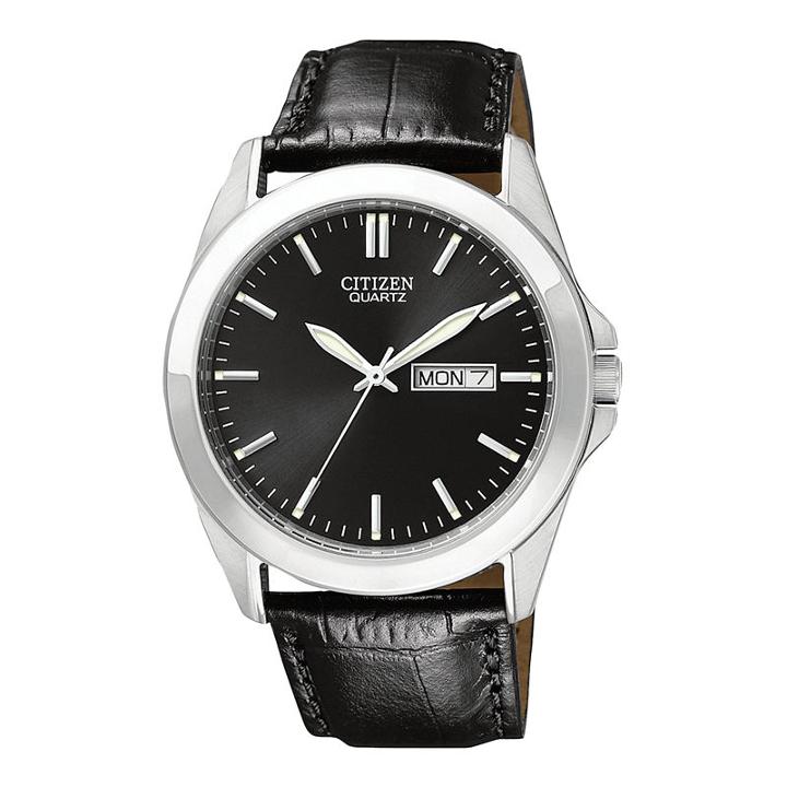 Citizen Quartz Mens Black Strap Watch-bf0580-06e