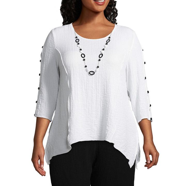Alfred Dunner Barcelona Cold Shoulder Tunic - Plus