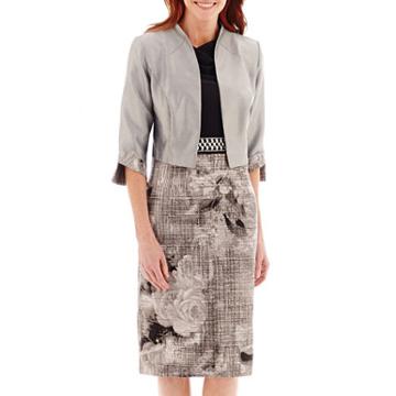 Dana Kay Floral Fit-and-flare Jacket Dress