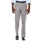 Collection By Michael Strahan Light-gray Plaid Flat-front Suit Pants - Classic Fit