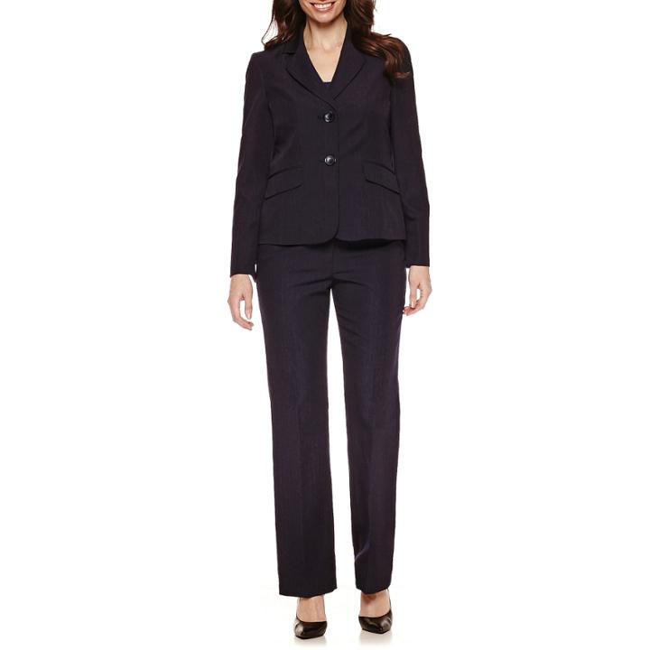 Le Suit Long Sleeve 2-button Striped Pant Suit