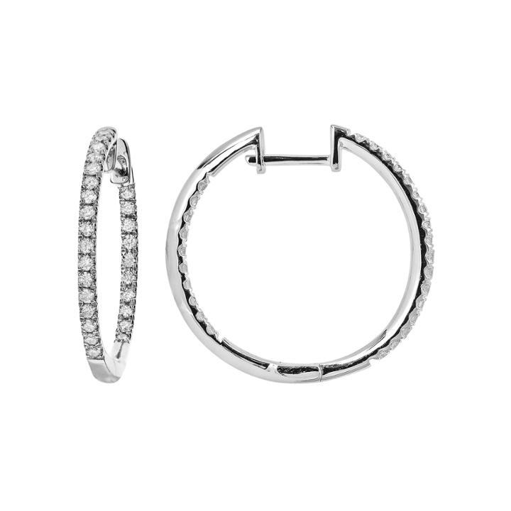 Limited Quantities 1/2 Ct. T.w. Diamond Hoop Earrings