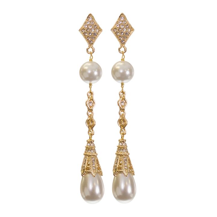Telio! By Doris Panos Gold-tone Fantasy Simulated Pearl Earrings