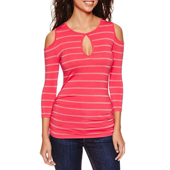 Bisou Bisou Long Sleeve Round Neck T-shirt
