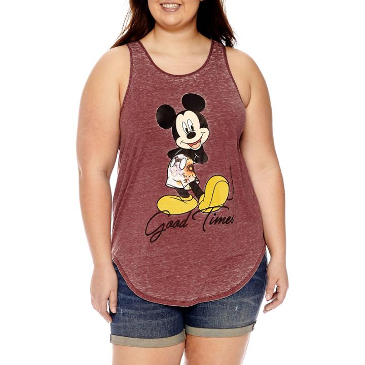 Cotton Mickey Mouse Tank Top-juniors Plus