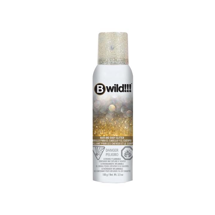 Jerome Russell Bwild Temp'ry Gold/silver Glitter Hair And Body Spray - 3.5 Oz.