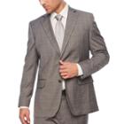 Stafford Gray Windowpane Classic Fit Stretch Suit Jacket
