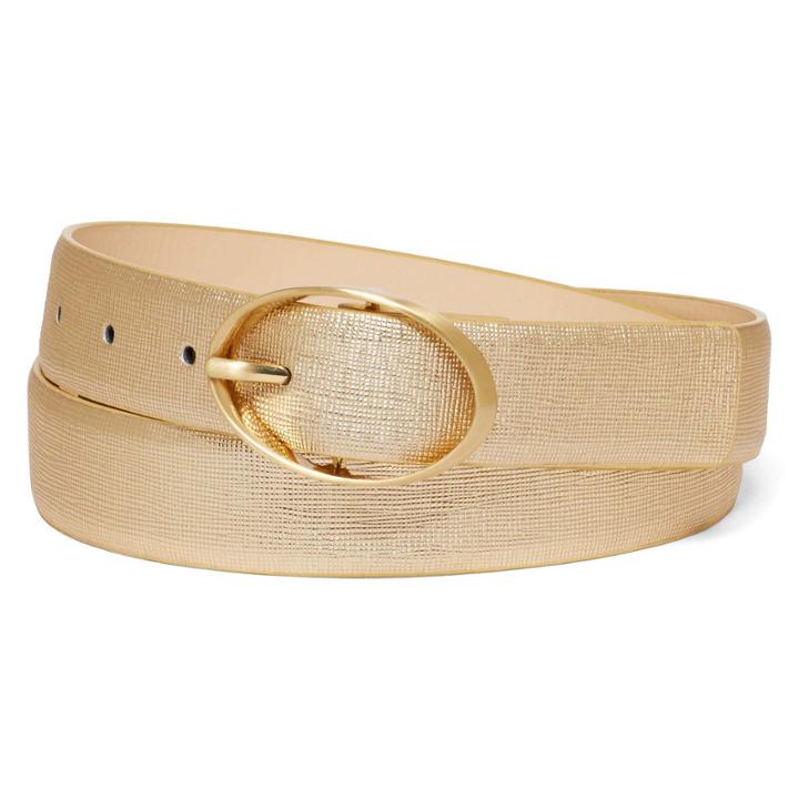 Mixit&trade; Metallic Oval Buckle Belt