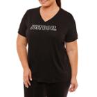 Nike Short Sleeve V Neck T-shirt-womens Plus