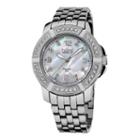 Burgi Womens Silver Tone Strap Watch-b-069ss