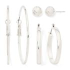 Arizona Silver-tone 3-pr. Earring Set