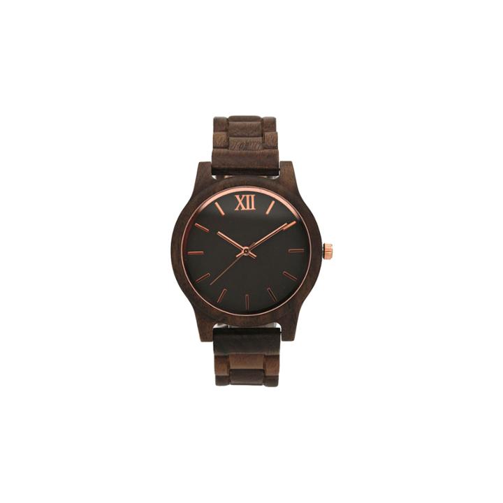 Olivia Pratt Womens Brown Strap Watch-a917397darkbrown