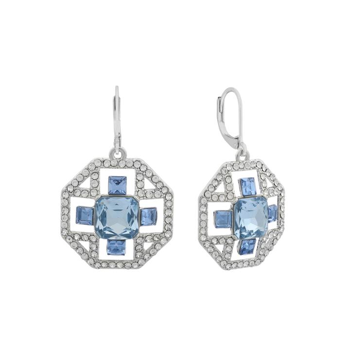 Monet Blue And Silvertone Drama Earring