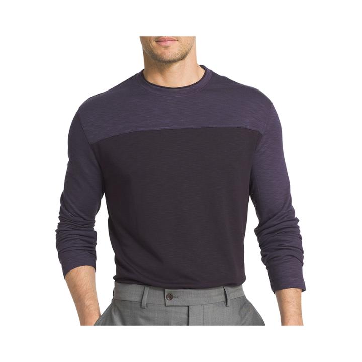 Van Heusen Long Sleeve Two-toned Crewneck Doubler Tee