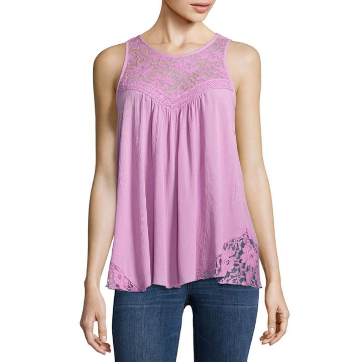Self Esteem Woven Tank Top-juniors