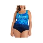Robby Len By Longitude Solid One Piece Swimsuit- Plus