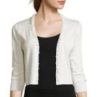 Rn Studio By Ronni Nicole 3/4-sleeve Pearl Shrug