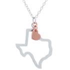 Silver Treasures Texas State Womens Sterling Silver Pendant Necklace