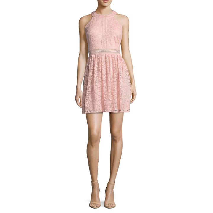 By & By Long Sleeve Fit & Flare Dress-juniors
