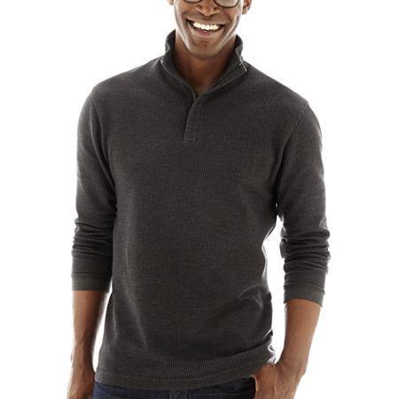 Haggar Houndstooth Quarter-zip Pullover