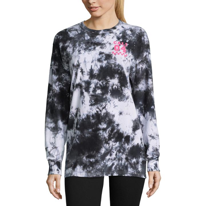 Flirtitude Long Sleeve Crew Neck Graphic T-shirt