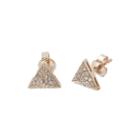 1/10 Ct. T.w. Diamond 10k Rose Gold Pyramid Earrings