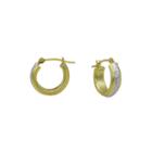 Majestique&trade;18k Two-tone Gold 13mm Hoop Earrings