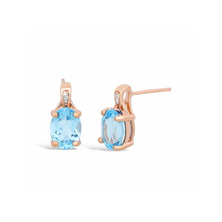 Diamond Accent Blue Blue Topaz Drop Earrings