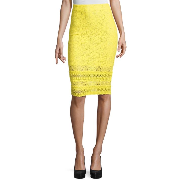Project Runway Lace Trim Pencil Skirt