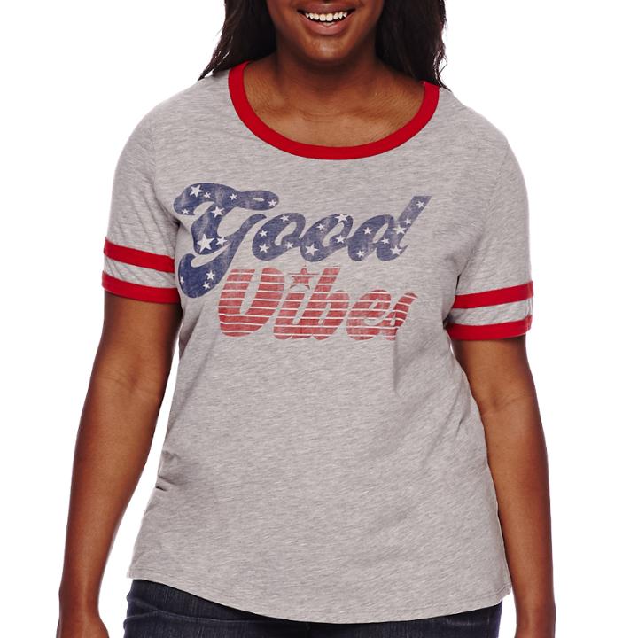 Arizona Short-sleeve Ringer Tee - Juniors Plus