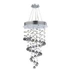 Helix Collection 6 Light Chrome Finish And Clear Crystal Spiral Chandelier