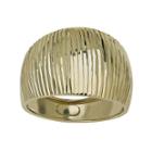 14k Yellow Gold Wide Ribbed Dome Ring
