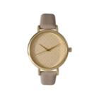 Olivia Pratt Womens Checkered Dial Gray Petite Leather Watch 14543