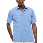 The Havanera Co. Short-sleeve Geo Placket With Pocket Shirt